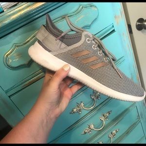 Silver and Rose Gold Cloudfoam Adidas